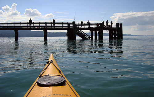 Kayak near wharf